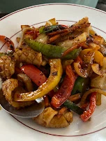 Gebratener Tintenfisch Mit Gemüse